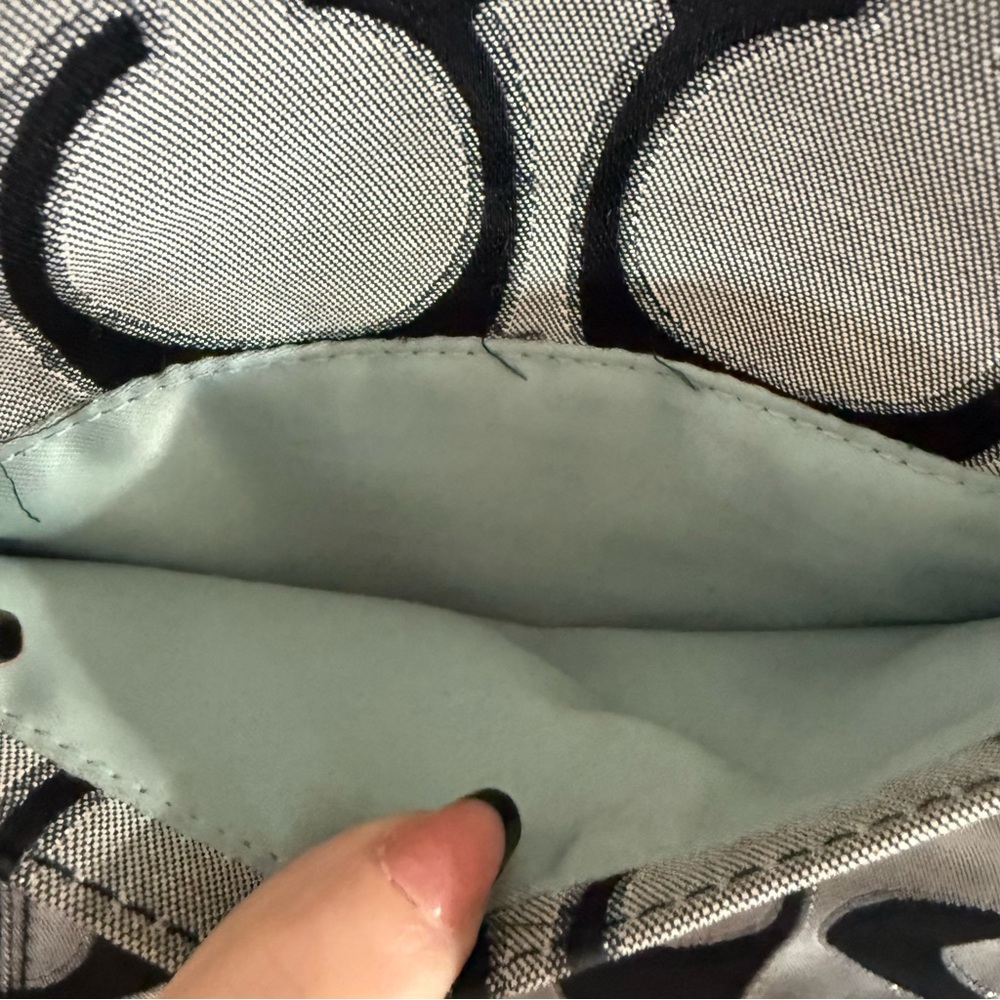 Coach Daisy Black and Silver Signature Tote Bag with 2 Hangtags - Picture 10 of 15